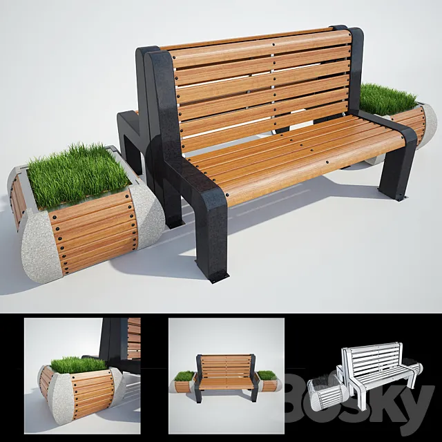 BENCH # 1 3DS Max Model