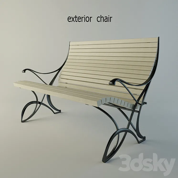 bench 3DS Max