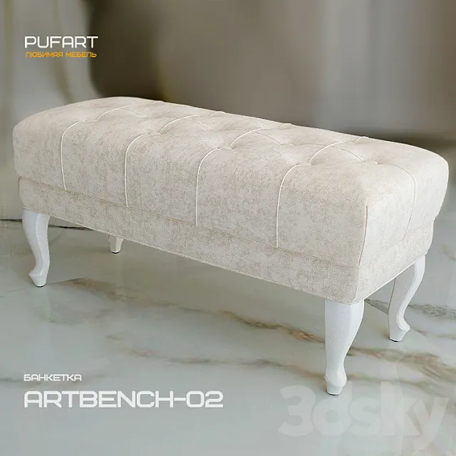 Bench ArtBench-02 3DS Max Model