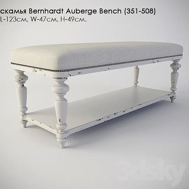 Bench Bernhardt Auberge Bench (351-508) 3DSMax File