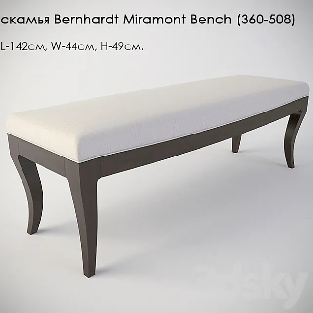 Bench Bernhardt Miramont Bench (360-508) 3DSMax File