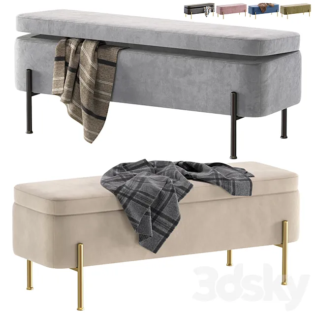 Bench Boleyn by inmyroom.ru_Банкетка Болейн 3DS Max Model