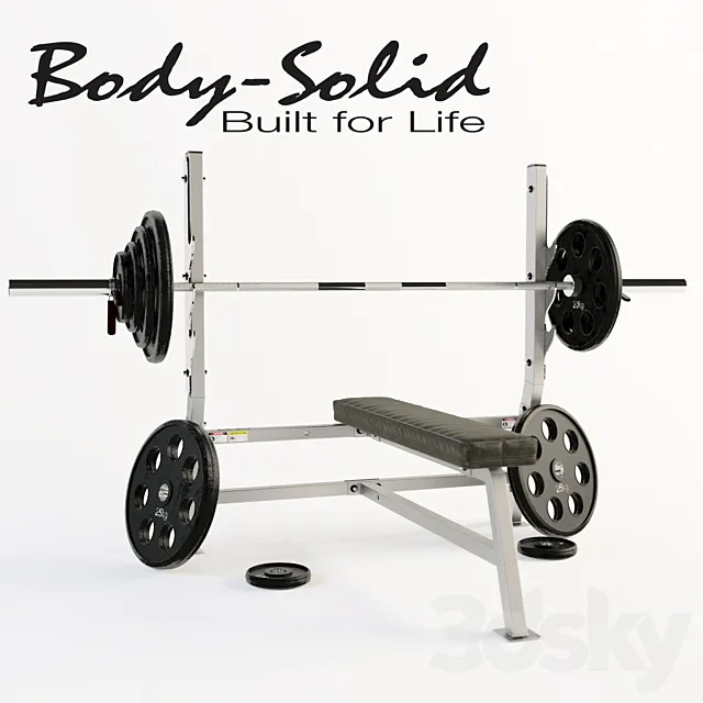 Bench for a press Body Solid 3DSMax File