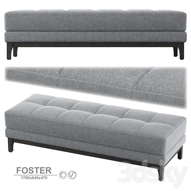 Bench Foster (1720mm) 3ds Max