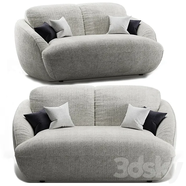 Bench in cotton melange Alpine 3ds Max