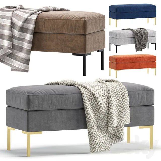 Bench Kona 5 Colors Version_Банкетка Kona 3ds Max