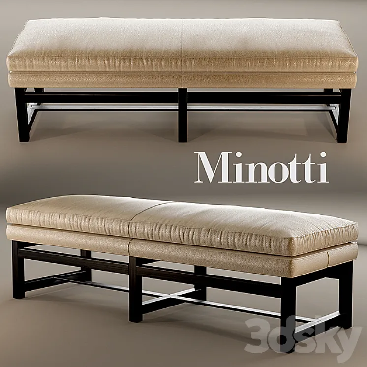 Bench minotti flynt bench 3DS Max