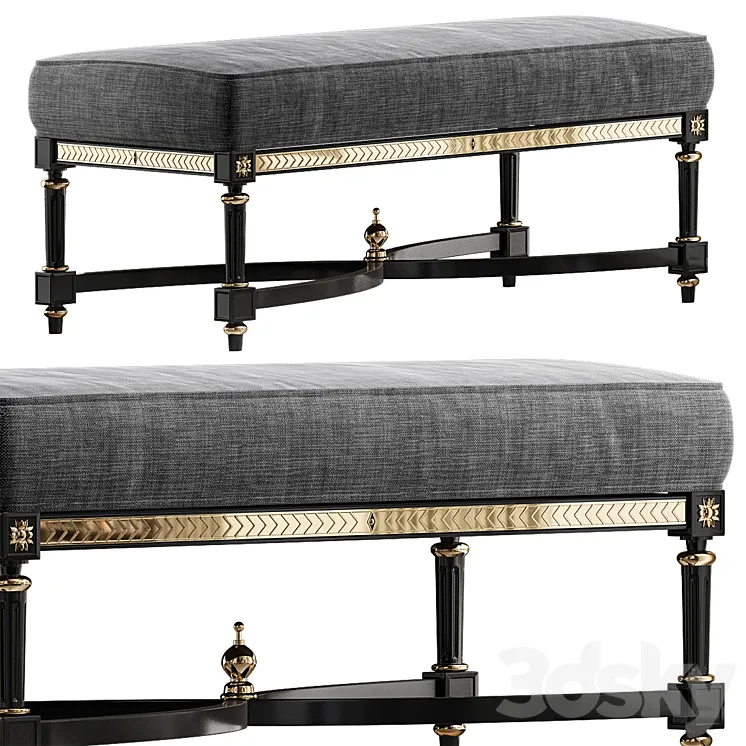 Bench – Monarch Corbett Upholstered by Century 3DS Max Model