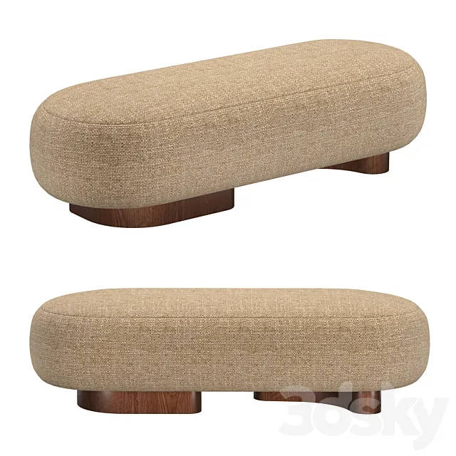 Bench oval 3ds Max