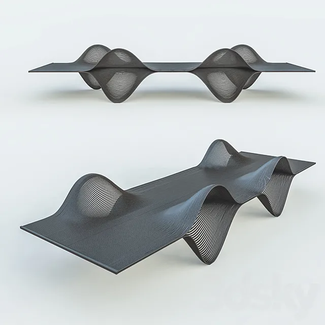 bench parametric 3ds Max