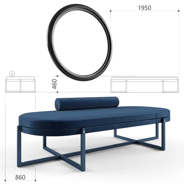 Bench Sigmund factory Arflex 3dsMax Model