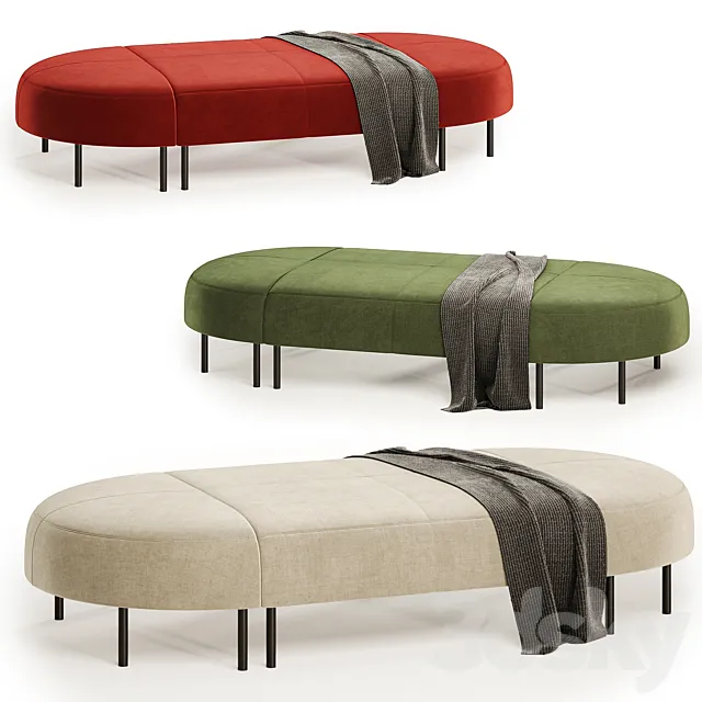 Bench VARIETY 8 seater 3ds Max