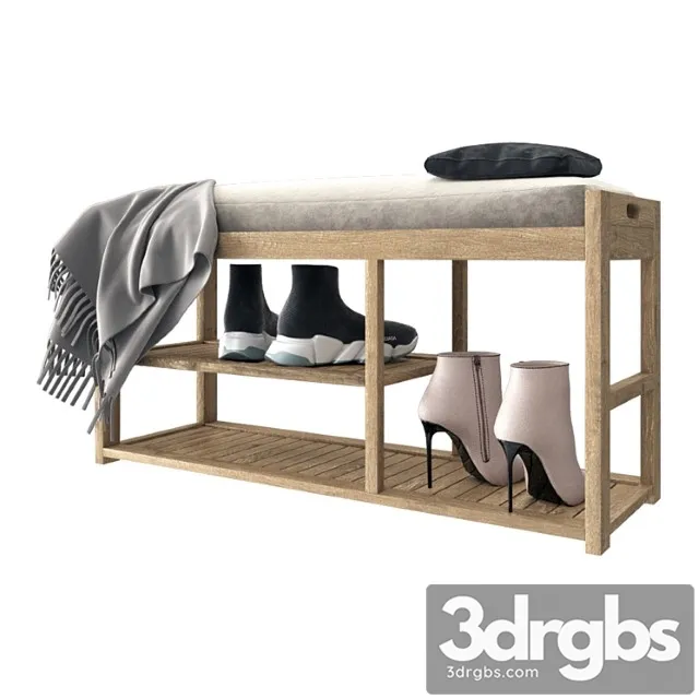 Bench with shelf for shoes