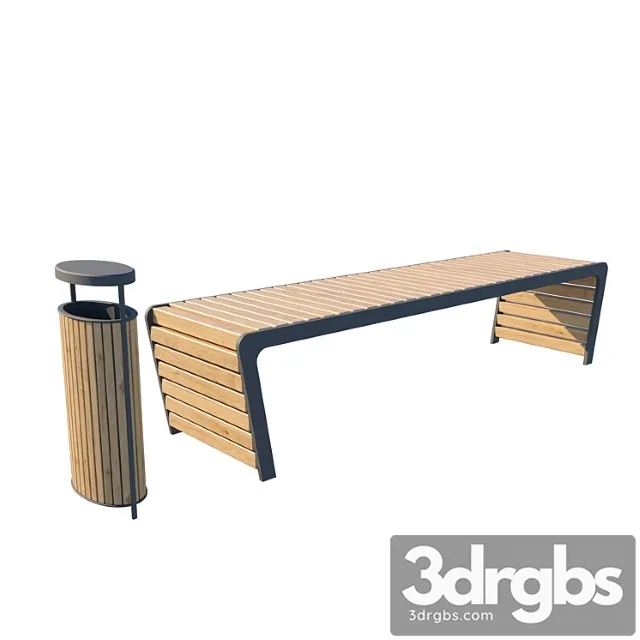 Bench with urn 3dsmax Download