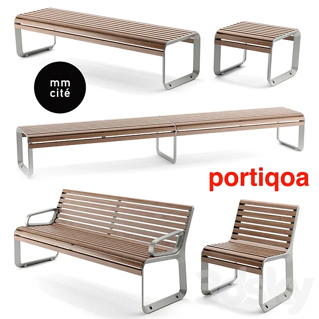 Benches mmcite portiqoa 3DS Max Model