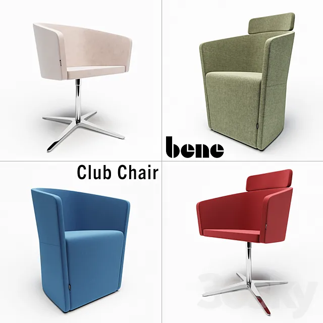 Bene Club chair 3ds Max