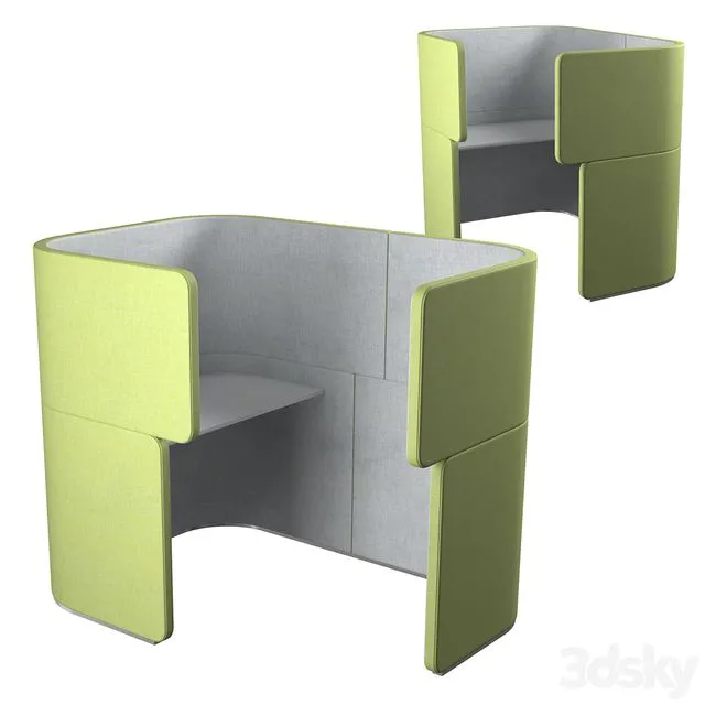 Bene DOCKLANDS Dock In Bay Office Partition 3dsMax Model