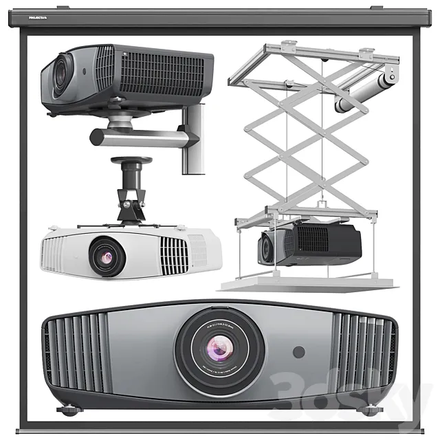 Benq W5700 Projector 3DS Max Model