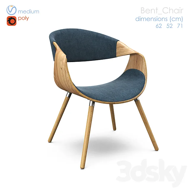 bent chair 3ds Max