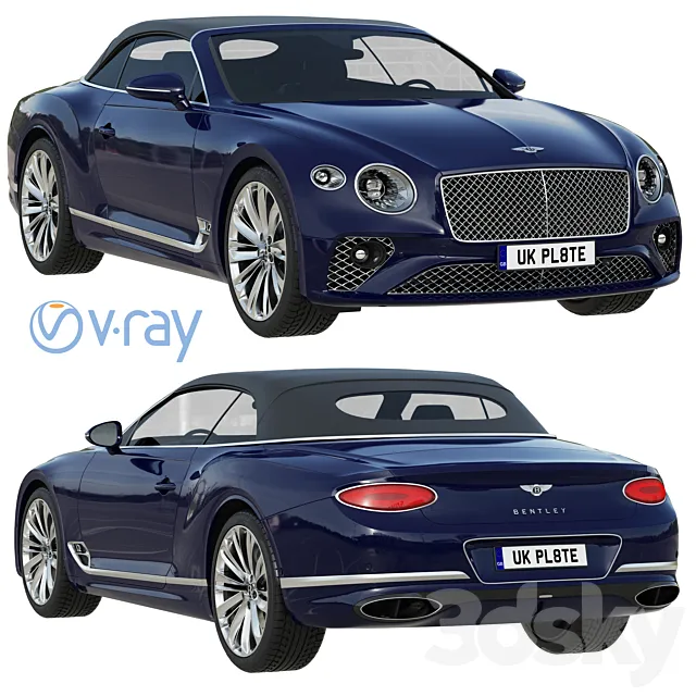 Bentley Continental GT Speed Convertible 3ds Max