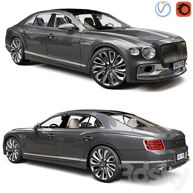 Bentley Flying Spur Mulliner 2022 3DS Max Model