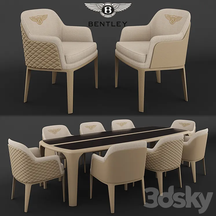 BENTLEY Kendal Chair and Bradley table 3DS Max Model