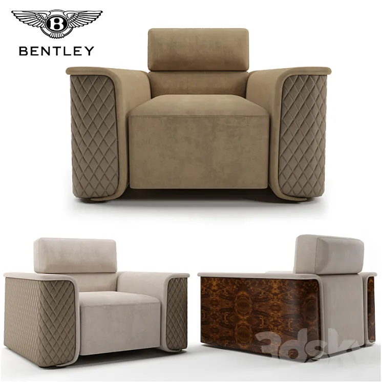 Bentley-Portobello-armchair 3DS Max