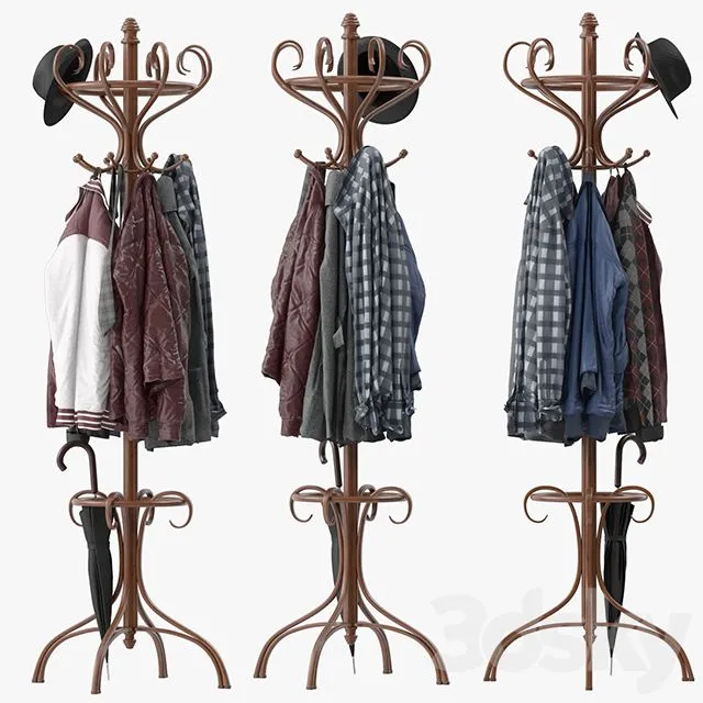 Bentwood Hat & Coat Stand 3dsMax Model