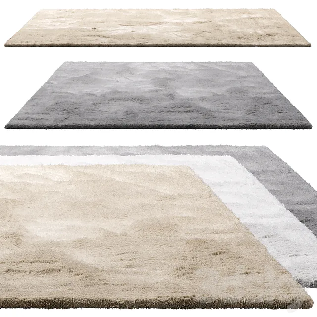 Benuta Dave Rectangular Fur Rug (3 colors) 3ds Max