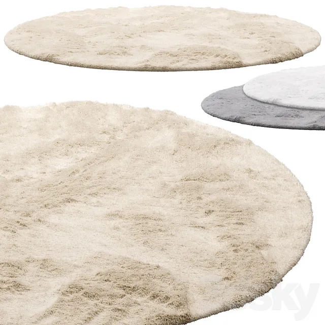 Benuta Dave Round Fur Rug (3 colors) 3ds Max