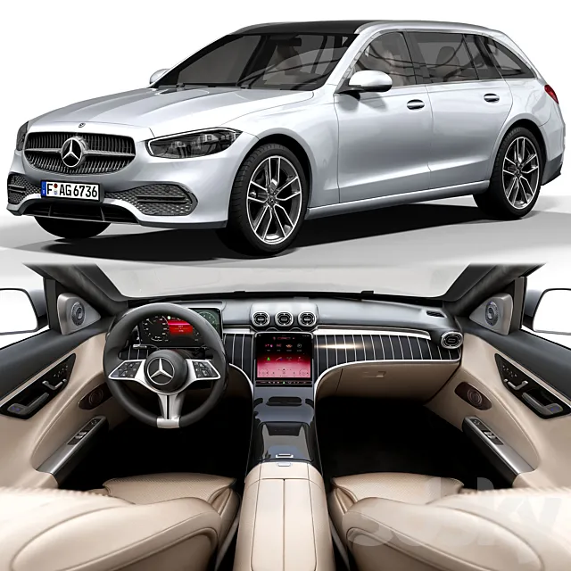 benz C-Class-estate-2021 3ds Max