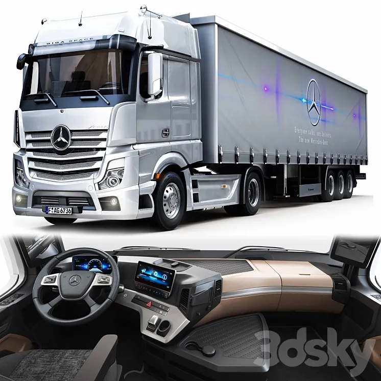 Benz_new actros 3DS Max