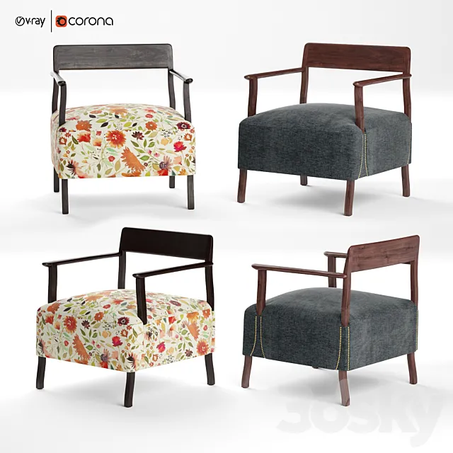 Berin Club Chair 3DS Max Model