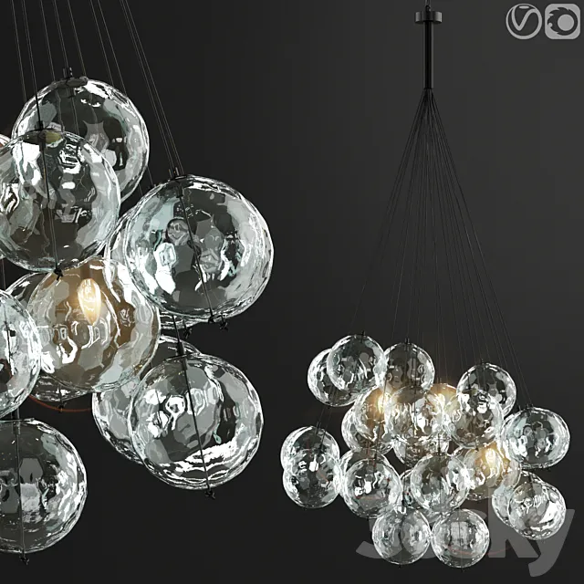 Berlin Glass Chandelier 3ds Max