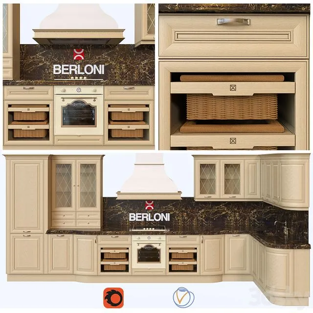 Berloni – Sheraton (frassino_naturale) 3dsMax Model