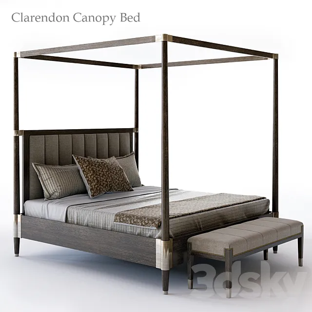 Bernhardt Clarendon Canopy Bed 3DSMax File