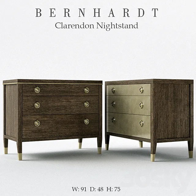 Bernhardt Clarendon Nightstand 3DS Max Model