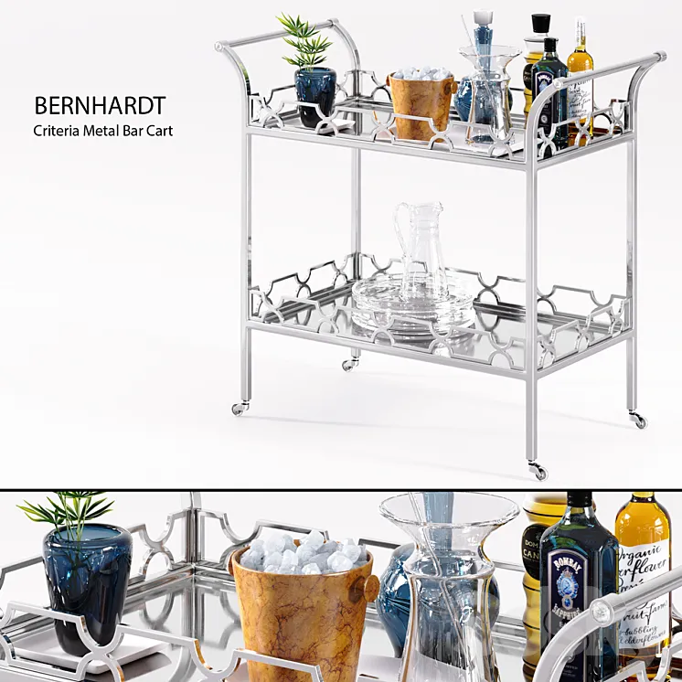 Bernhardt – Criteria Metal Bar Cart 3DS Max