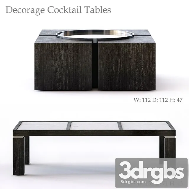 Bernhardt decorage cocktail tables 2 3dsmax Download