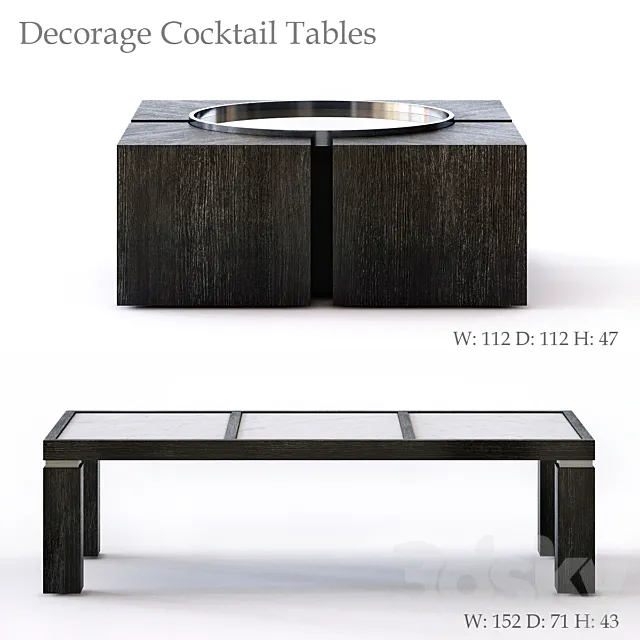 Bernhardt Decorage Cocktail Tables 3ds Max