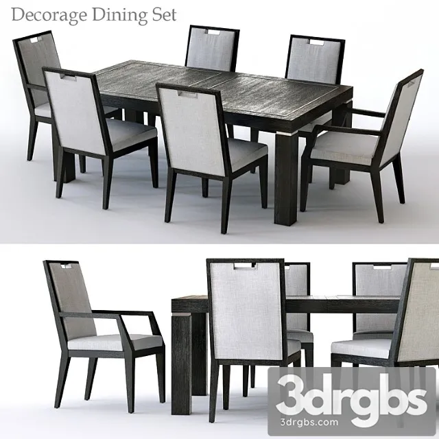 Bernhardt decorage dining set 2 3dsmax Download