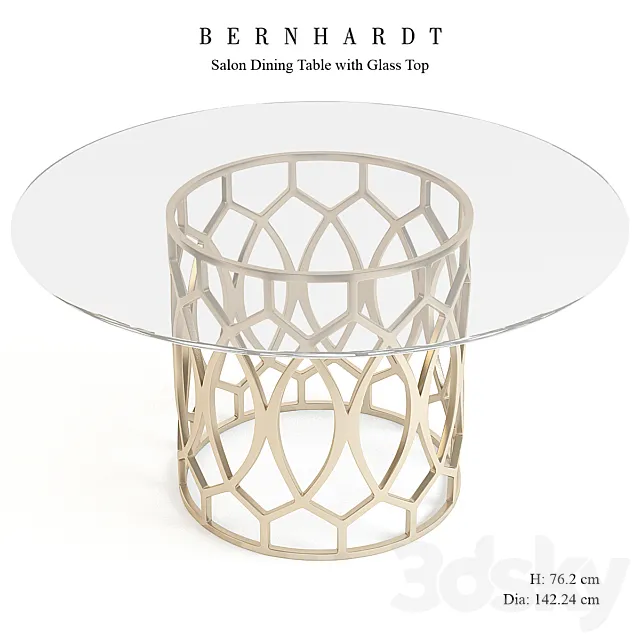 Bernhardt Furniture Salon Dining Table 3DS Max Model