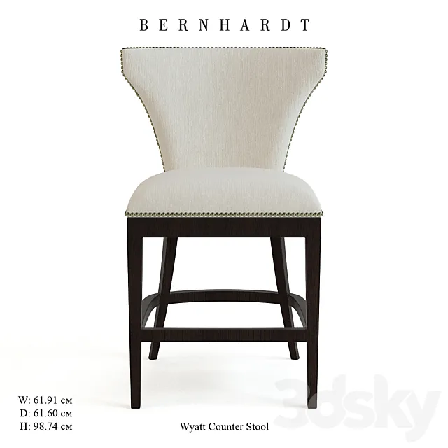 Bernhardt Furniture Wyatt Counter Stool 3DS Max Model