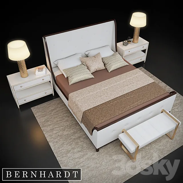 Bernhardt Jet Set + Arteriors Shell lamp 3DSMax File