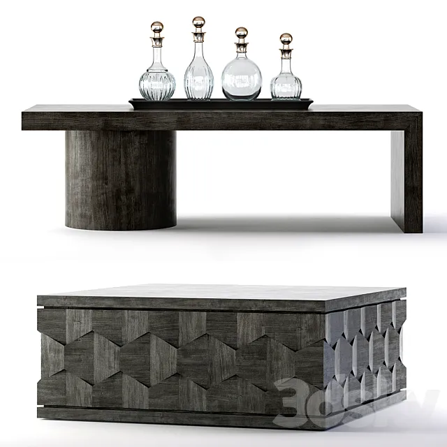 Bernhardt Linea Cocktail Tables 3DS Max Model