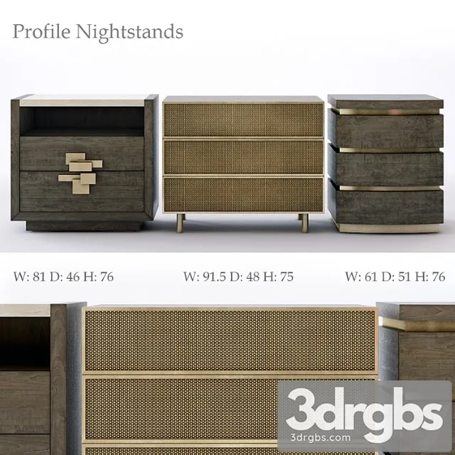 Bernhardt profile nightstand 2 3dsmax Download