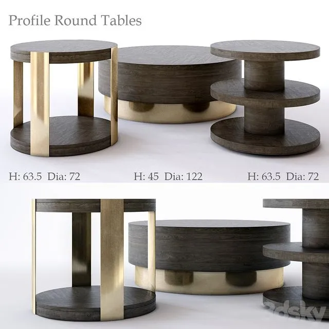 Bernhardt Profile Round Tables 3dsMax Model