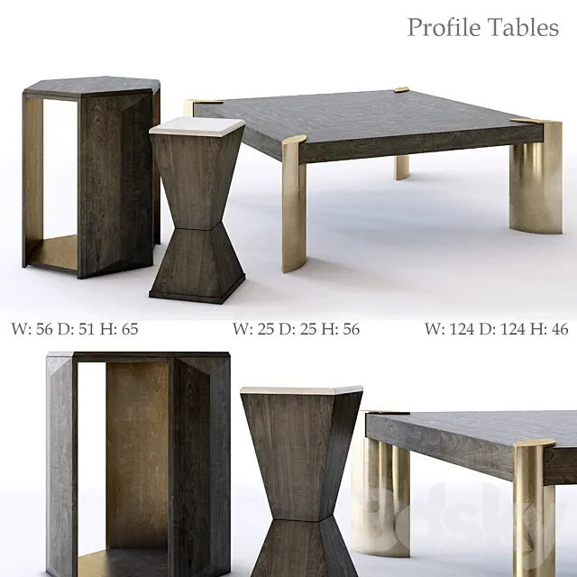 Bernhardt Profile Tables 3DS Max Model