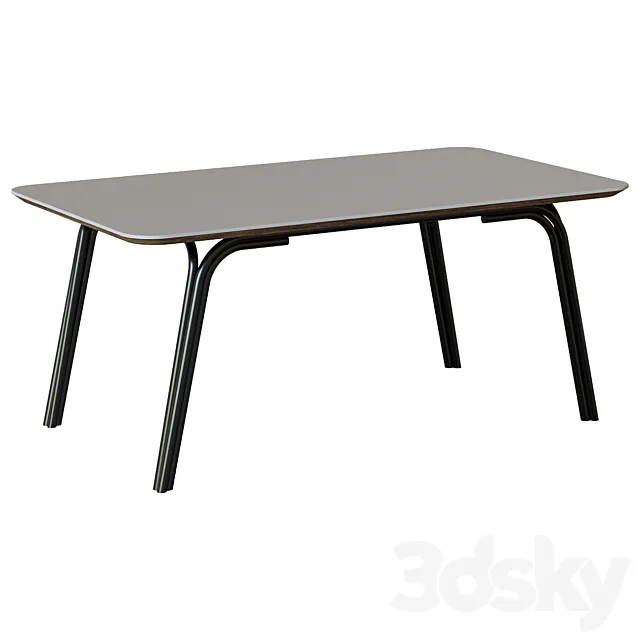 Bernon table 180×100 light polycement 3ds Max