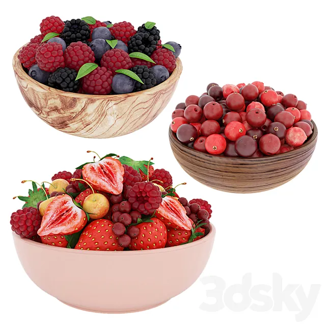 Berry bowls 3dsMax Model